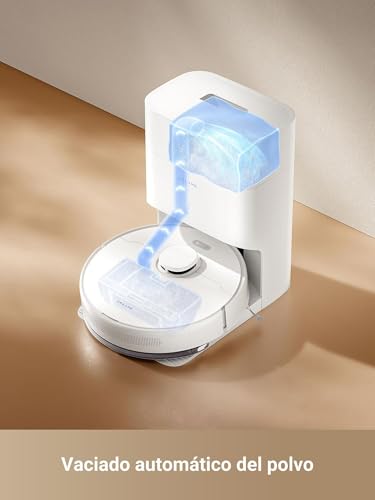 DREAME D10 Plus Gen 2 Robot aspirador trapeador, vaciado automático de polvo (hasta 90 días), evita obstáculos, navegación LiDAR, 6000Pa de succión para alfombras y pelo de mascotas, 285min de batería