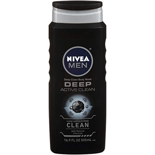 NIVEA MEN DEEP Active Clean Body Wash Vanilla Bourbon Scent with