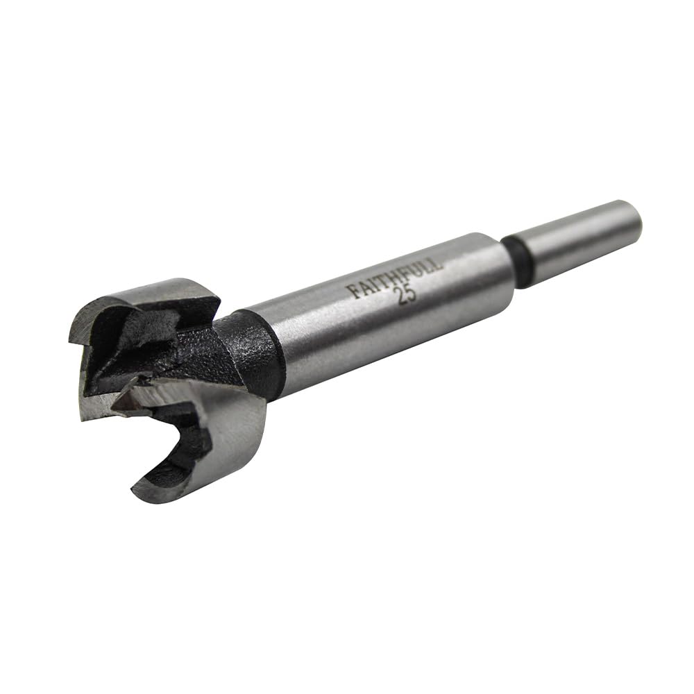Faithfull FAIFOR25 Forstner Bit for Hardwood, Softwood, Drilling, Boring, Straight, Angled, Overlapping, Pocket holes - 25mm