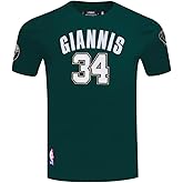 Pro Standard NBA Mens Mens NBA Milwaukee Bucks Classic Player Cotton Taping Tee