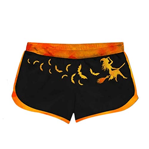 Sayolala Women\'s Sleeveless Prints T Shirts Blouses for Women Halloween Drawstring Shorts Set