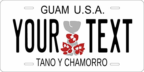 ZCYINGQ 50 State Personalized Custom Novelty Tag Vehicle Auto Car Bike Bicycle Motorcycle Moped Key Chain License Plate (Guam 2009) c