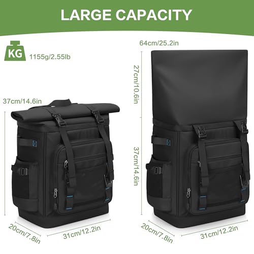 YOUNGOA Mochila Nevera Isotermica a Prueba de Fugas, Expandible Impermeable Mochila Termica Grande Thremal Bolsa Picnic para Hombre y Mujer