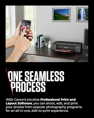 Canon PIXMA PRO-200S Printer - Vibrant Colour Printing, Versatile Media Handling, A3+ Size - 8-Colour Dye-based Ink - 2 Paper Feeds, 1 Multi-Purpose Tray - Easy to Use