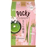 Pocky Cherry Blossom Matcha Biscuit Sticks &ndash; Limited Edition Sakura &amp; Matcha Flavor, Crispy Biscuit Sticks Coated in Green Tea Cream, 2.47oz (1 Pack)