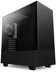 NZXT H510 Flow - CA-H52FB-01 - Compact ATX Mid-Tower PC Gaming Case - Perforated Front Panel - Tempered Glass Side Panel - Cable Management System - Water-Cooling Ready - Black