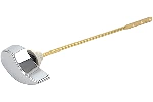 AMAYJUELONG Toilet Flush Tank Lever Compatible with TOTO THU004 Trip Lever, Toilet Handle Replacement Trip Levers, Side-Mounted Toilet Trip Lever with Brass Arm, Flush Handle in Polished Chrome