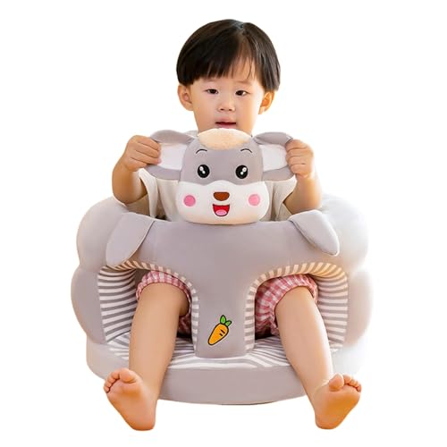 Baby Floor Seat Plush Baby Seats for Infants Sitting up Infant Floor Seats & Loungers Sitting Seat for Toddler (Grey, 40cm*40cm*15cm)