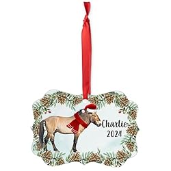 Bay Mongolian Horse Christmas Ornament 2024