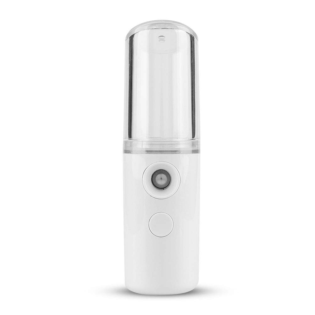 25ml Pink White Optional Nano Atomization Mist Sprayer, Face Skin Moisturizing Mist for Home Office and Outdoor Cooling, Skin Sprayer for Keeping Moisturizing(White)