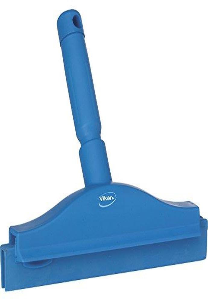 Vikan 77113 Squeegee,Ultra Hygiene,Dbl Blade,Hand,10",Blue