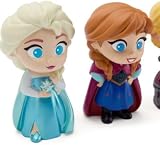Disney Store Frozen 5 Pc Bath Toy Set Elsa Anna Olaf Kristoff Sven with Bucket view 5