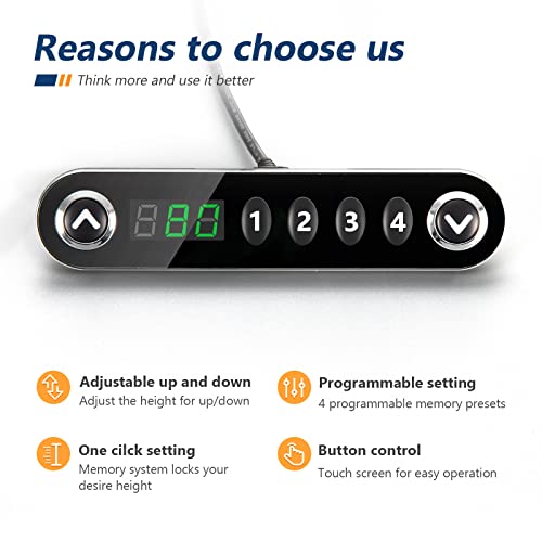 KKL Height Adjustable Electric Standing Desk, 55 x 28 inch Sit Stand up