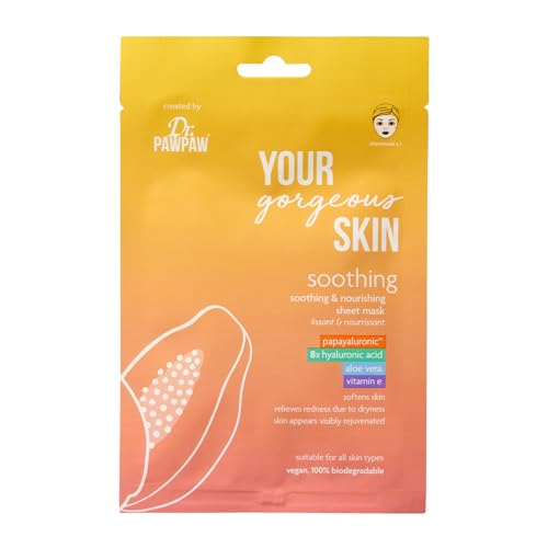 Dr. PawPaw Your Gorgeous Skin Soothing Sheet Mask - Face Mask Sheet with Aloe V…
