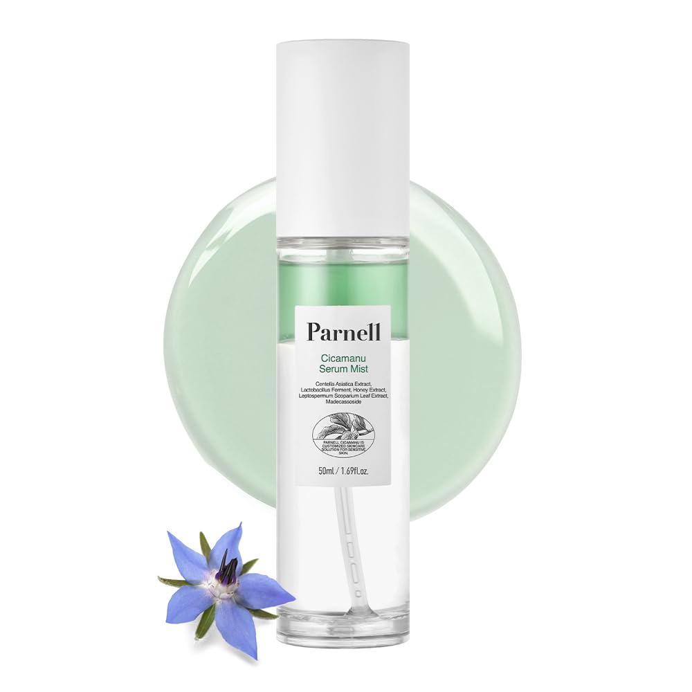 Photo 1 of Parnell Cicamanu Serum Mist - Centella Asiatica, Hyaluronic Acid, Ceramide, LHA, Balancing Oil, Moisturizing and Soothing for Radiant Skin (1.69 Fl Oz / 50ml)