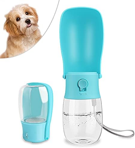 subuigar Portable Dog Water Bottle Dispenser Light Weight Leak Proof Pet Drinking Bottle Travel for Outdoor Walking Traveling Hiking （10 Oz）