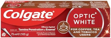 Colgate Toothpaste Optic White for Coffee, Tea and Tobacco Users, Teeth  Whitening Toothpaste, Remove Surface Stains, 75 ml price in Saudi Arabia |  Amazon Saudi Arabia
