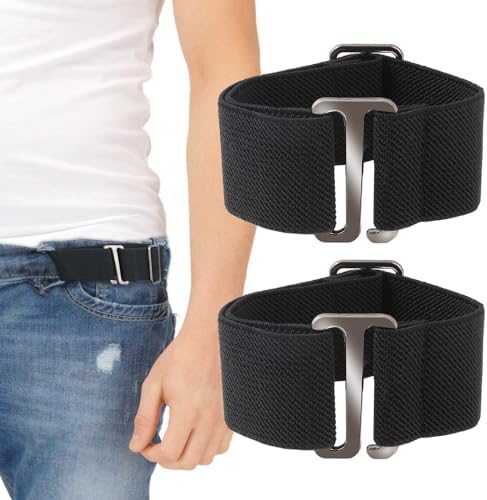 YBEATY 2 Pcs Men Elastic Belt 2 Loop No Buckle Invisible 