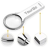 Metal USB 2.0 Flash Drive 128GB Silver (H02128) - Keychain Design