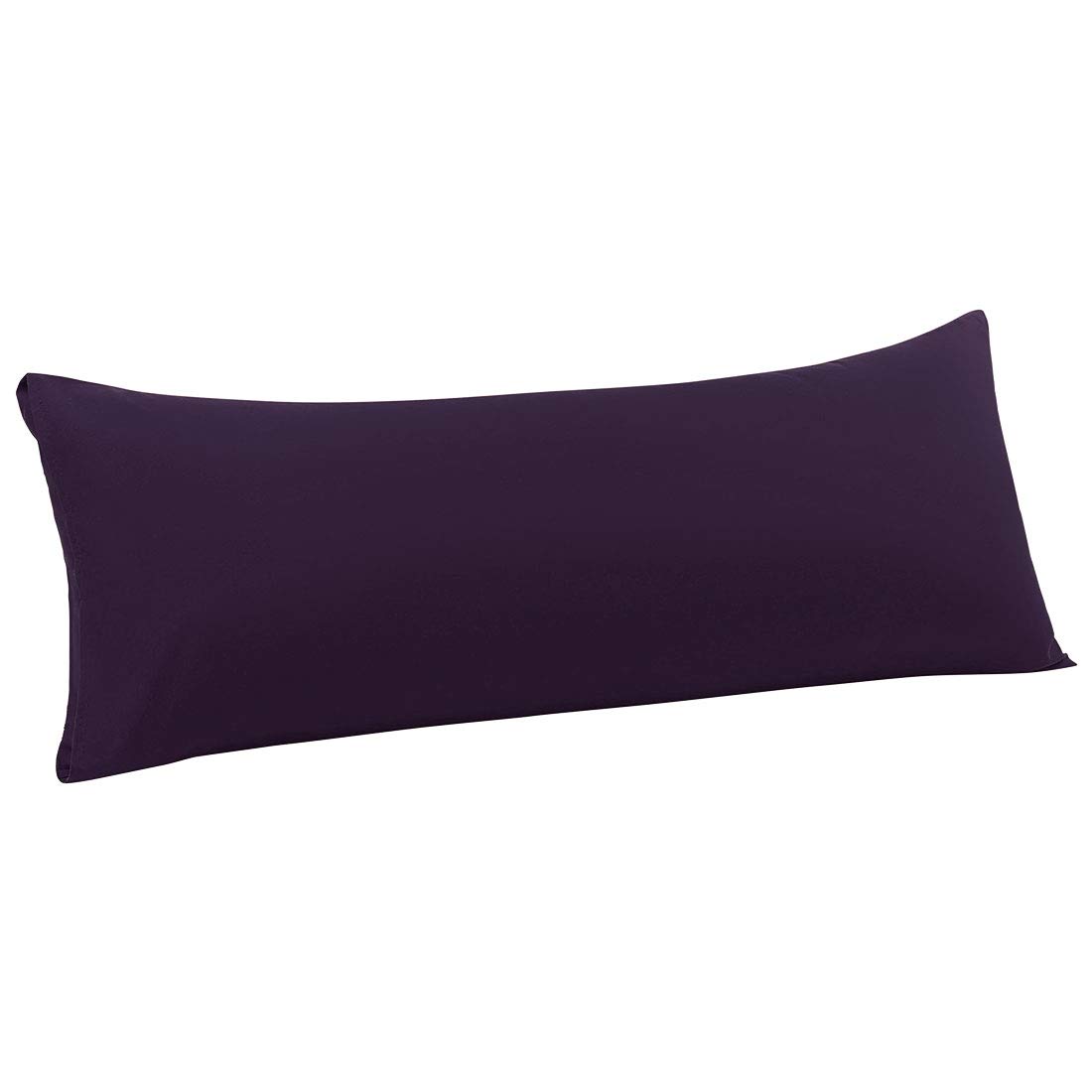 PiccoCasa Body Pillow Cover with Envelope Closure, Pillow Case for Long Bolster Pillow, Soft 110 Gsm Microfiber Body Pillow Covers Eggplant Body(51cmx152cm)