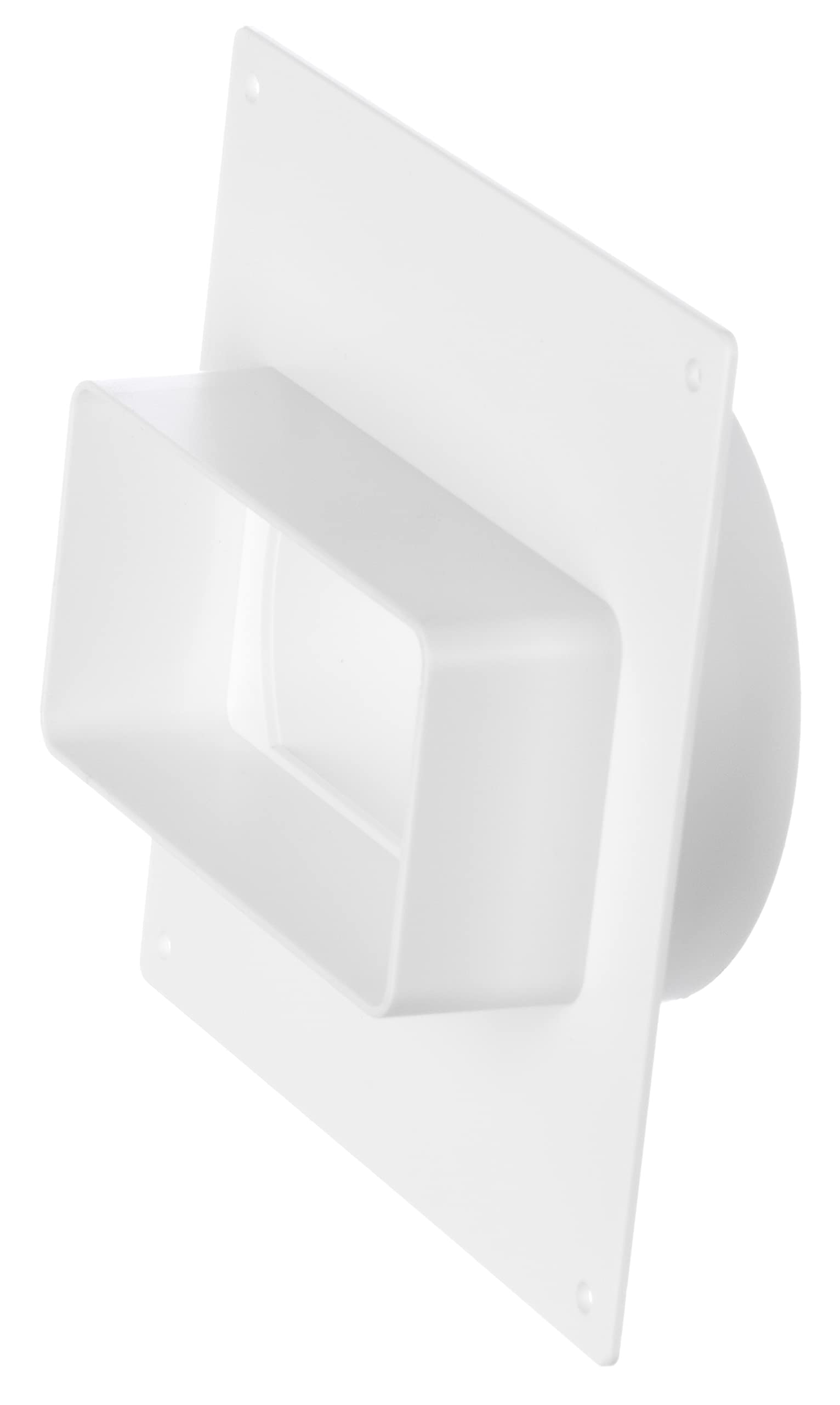 110x55mm to Ø100mm Rectangular to Round Ducting Adaptor with Flange - Connector Adapter