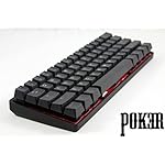 Mechanical Keyboard - KBC Poker 3 (Pok3r) - Black Case - PBT Keycaps - Cherry Mx-Clear [Metal Casing]