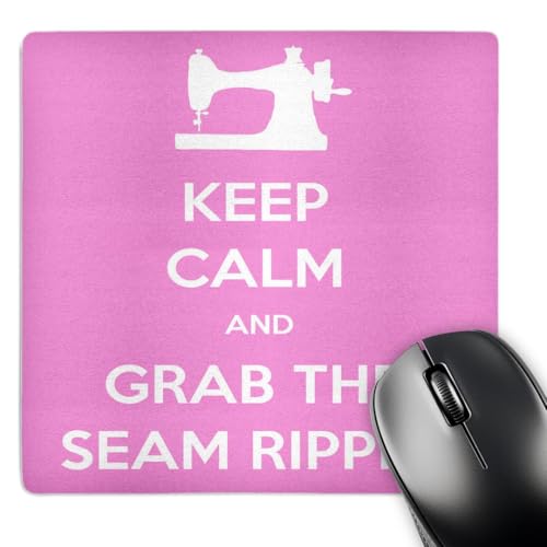 3dRose LLC 8 x 8 x 0.25 Inches Mouse Pad, Keep Calm and Grab The Seam Ripper. P…