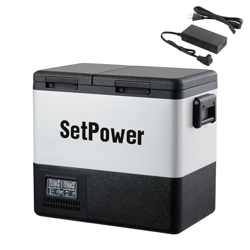 Setpower PT55 Car Refrigerator With AC Adapter,Dual Zone Portable ...