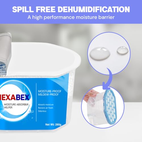 Disposable Dehumidifier Box 600ML – Moisture Absorber & Humidity Trap, Odor & Mold Remover, Fragrance-Free Calcium Chloride Desiccant for Bathroom, Kitchen, Closet & Wardrobe (Pack of 4)