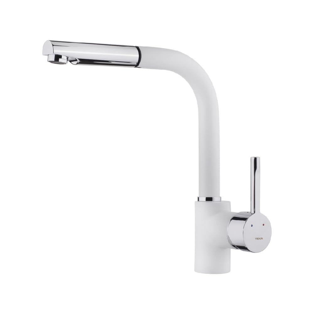 Teka – Kitchen tap ARK 938 - White with Pull-Out spout
