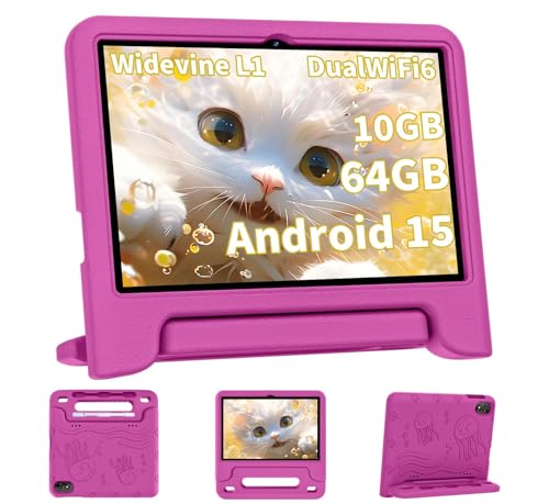 Photo 1 of COLORROOM 2026 Upgraded Android 15 Tablet, 10inch Kids Tablet, Octa-core CPU, 10GB+64GB+1TB Expand Tablets for Kids with Kids Space, Parental Control, 6000mAh Big Battery,Touchscreen Tableta,Pink