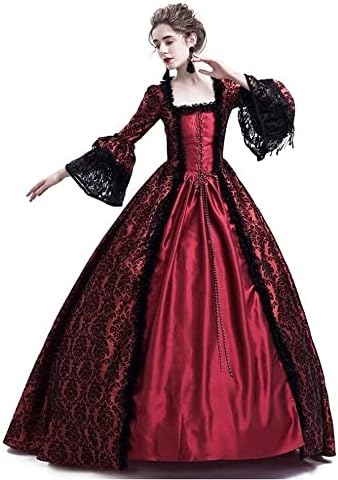 STIOEDYUAN Women's Medieval Queen Vitorian Dress Gothic Ball Gown  Renaissance Royal Halloween Fancy Costume (S, Wine Red) price in UAE |  Amazon UAE | kanbkam