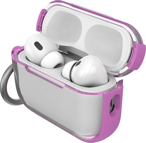 Otterbox Coque Clear Series pour AirPods Pro (1st/2nd gen & Pro 2), Coque de Protection Antichoc, Ultra-Mince, Anti-Rayures et Anti-éraflures pour Apple AirPods, Mousqueton Inclus, Petal Plume