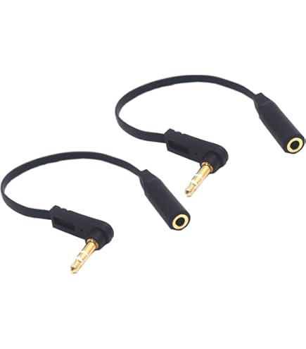 3.5mm Female To Female Panel Mount Audio Adapter - 2 Pack 20cm Locking Nut Stereo Jack