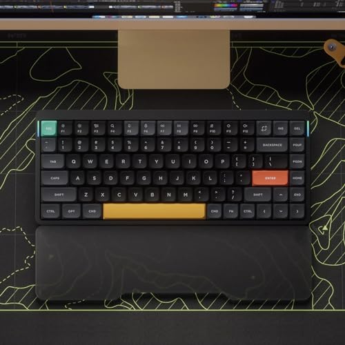 NuPhy Air75 V2 Portable 75% Mechanical Keyboard,Wireless Keyboard,Supports Bluetooth/2.4G/USB-C RGB Bluetooth Keyboards,Compatible with Windows/Mac OS/Linux Systems Black-Gateron Brown Switch