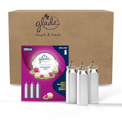 Ambientador Touch & Fresh Relaxing Zen, Hasta 10 Veces Más Frescor, con Aceites Esenciales, Pack 3 Recambios