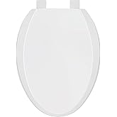 PROFLO PFTSEC2000 Elongated Closed-Front Toilet Seat with Quick Release and Easy Clean - White
