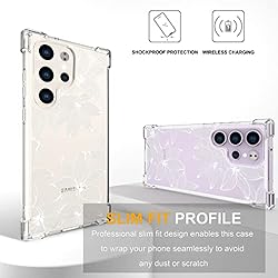 ENDIY Samsung Galaxy S23 Ultra Case Flower Floral