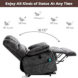 Merax Electric Power Lift Recliner Chair with Massage & Heat, Gray view 3