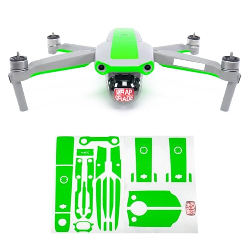 Wrapgrade Skin Compatible with DJI Mavic Air 2 | Accent Color B (NEON Green)