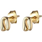 Minimalist Horseshoe Sterling Silver Earrings for Women Girls Teens Tiny Small U Shaped Stud Cartilage Tragus Post Pin Hypoallergenic Pierced Ear Dainty Birthday Holiday Jewelry Gifts