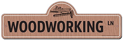 SignMission Woodworking Street Sign | Indoor/Outdoor | Funny Home DÃ©cor for Garages, Living Rooms, Bedroom, Offices Personalized Gift