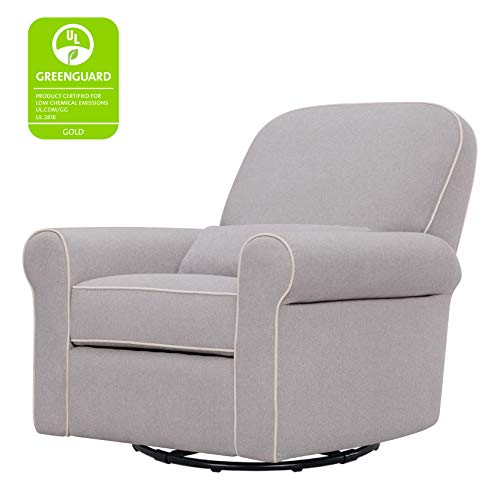 DaVinci Ruby Recliner and Swivel Glider in Gray and Cream, Greenguard