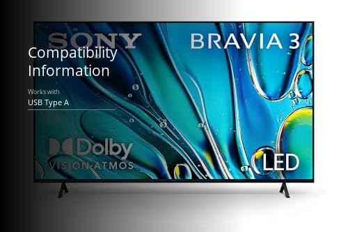 Sony 65-Inch Class 4K Ultra HD BRAVIA 3 LED Smart TV with Google TV Dolby Vision HDR, PS5 Exclusive Features, K-65S30
