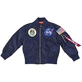 OYSTERBOY Youth NASA MA-1 Flight Light Weight Jacket Military Coat for Kids Boys