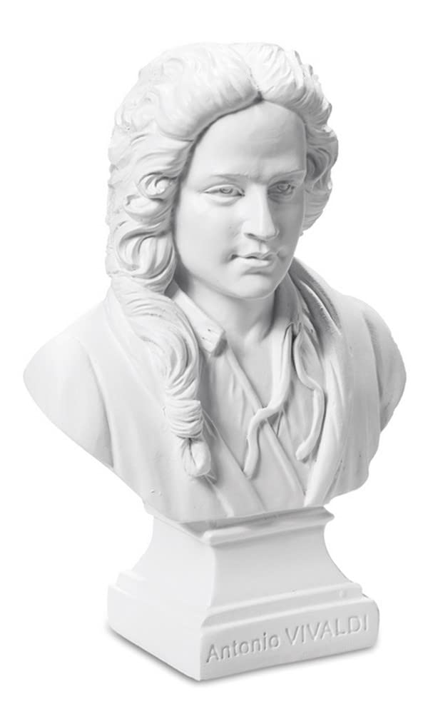 impexit Reproducción Busto de Antonio Vivaldi Blanco 12,8/8,5/6 cm