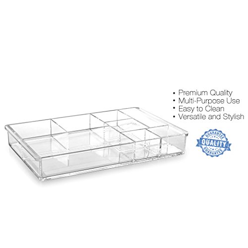 BINO 'The Mondrian' 8 Compartment Jewelry and Makeup Organizer, Clear