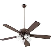 Quorum 4525-2486 Ovation 52" Ceiling Fan with LED Lights, Oiled Bronze