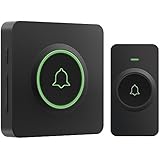 Wireless Door Bell, AVANTEK DB-11 Waterproof Doorbell Chime Operating at Over 1300 Feet with 52 Melodies, 5 Volume Levels &amp; LED Flash