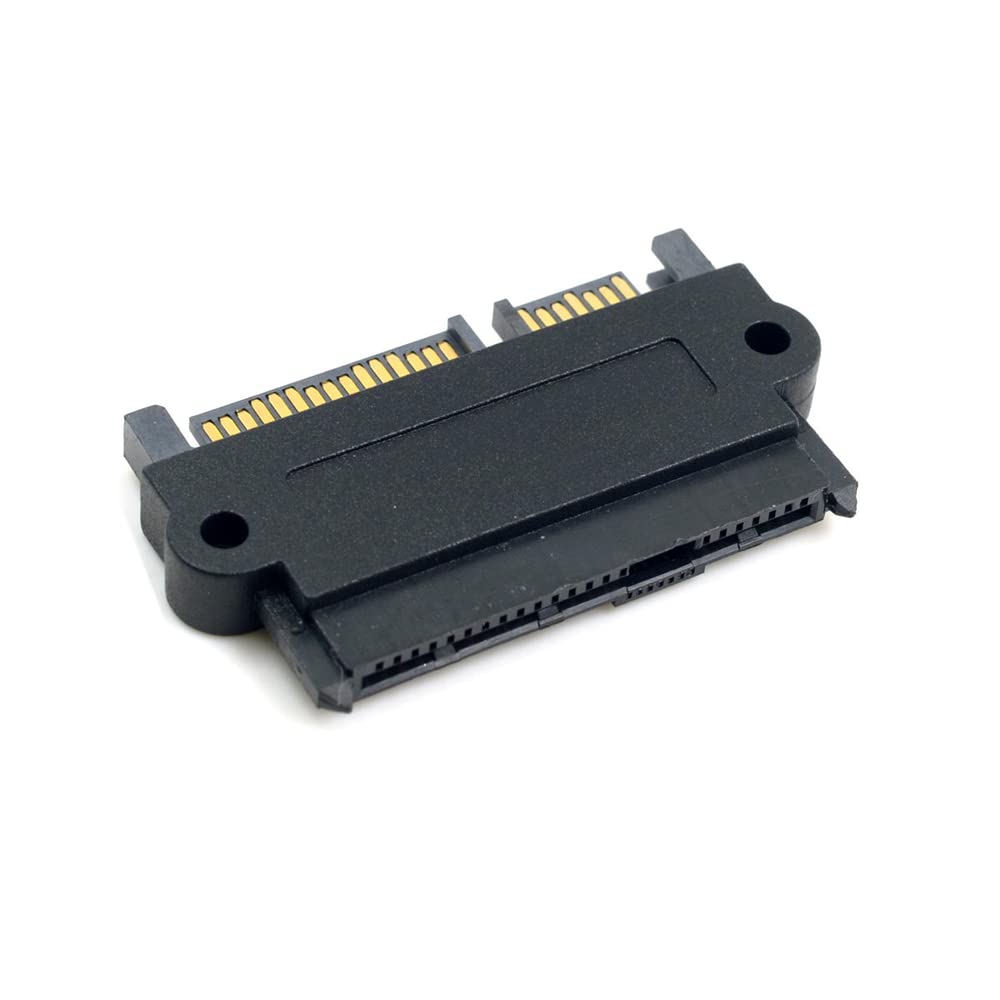CY SFF-8482 SAS 22Pin to 7Pin + 15Pin SATA Hard Disk Drive Raid Adapter with 15 Pin Power Port (Straight)
